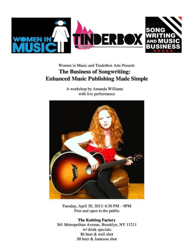 Learn About The Business of Songwriting Next Tuesday! 